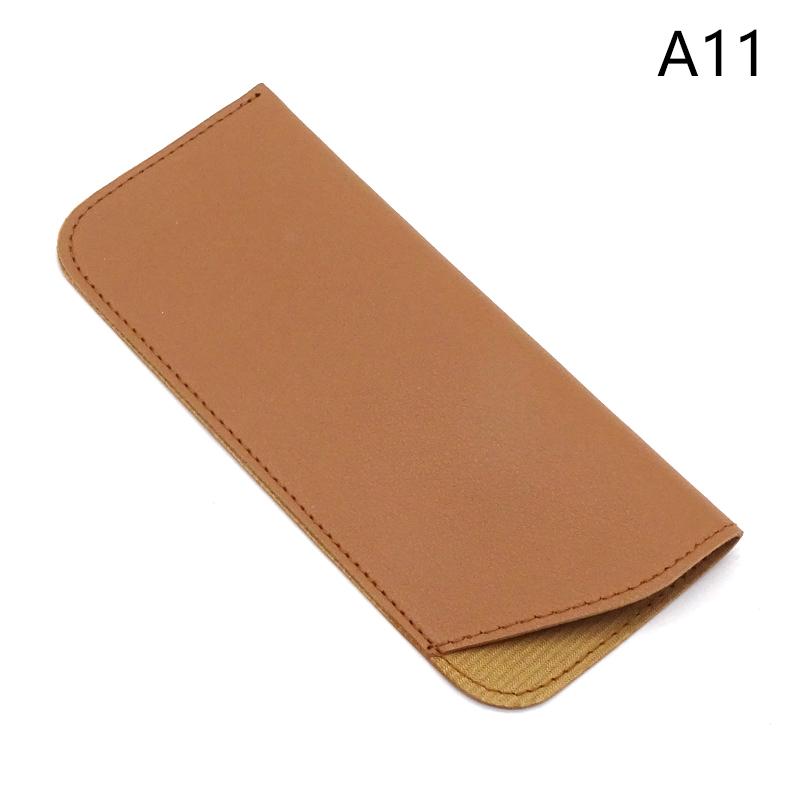 Simple Soft Leather Sunglasses Bag For Women Men Waterproof Reading Glasses Case Dust Storage Bag Eyewear Pocket Accessory
