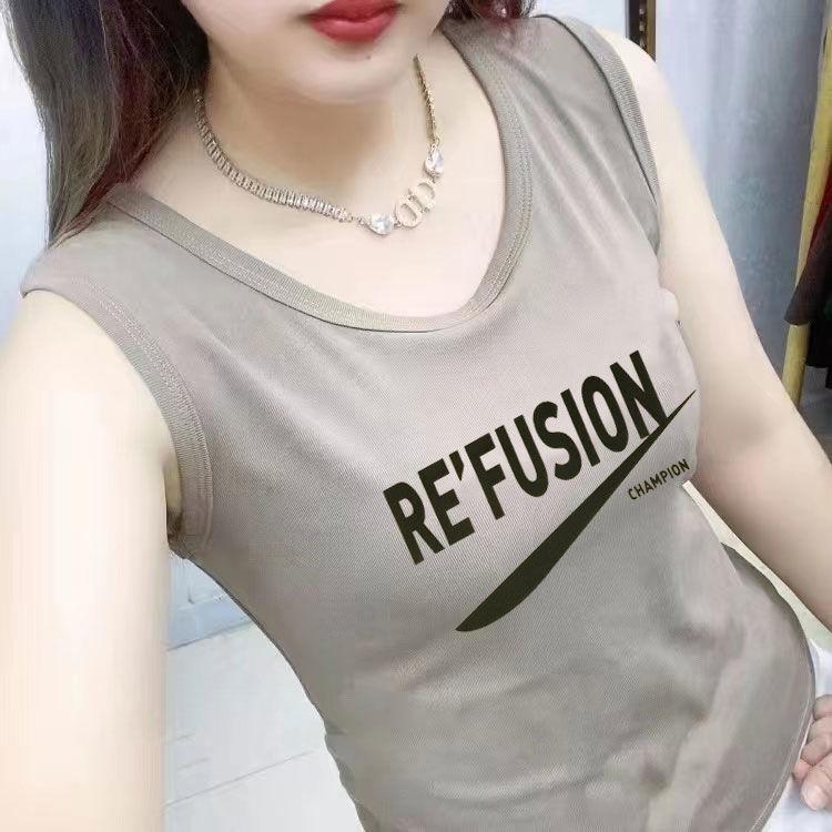 

Премиальная красная хлопковая майка без рукавов женская приталенная высококачественная майка с широкими плечами 4XL кофейный