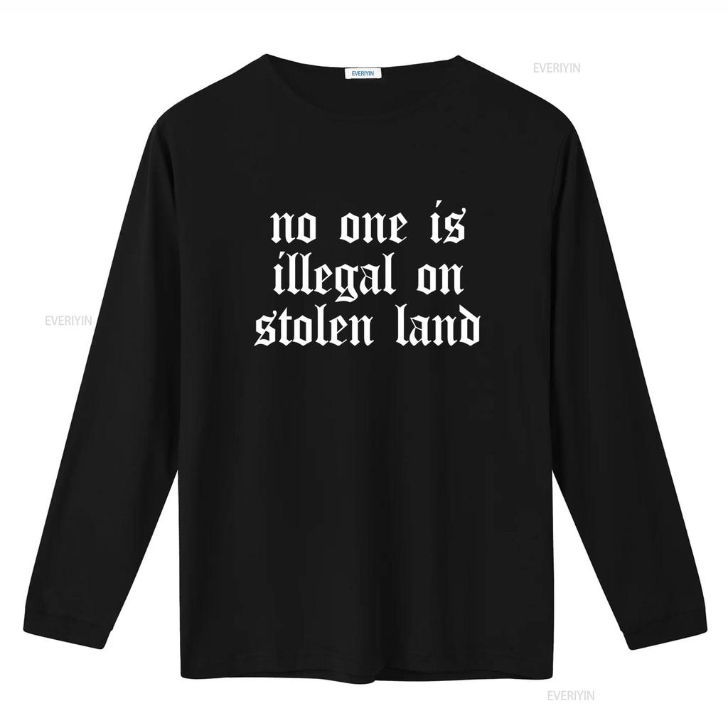 No One Is Illegal On Stolen Land Latina T Shirt BIPOC Lives Matter BLM Black Latinx Indigenous People  vintage Washed