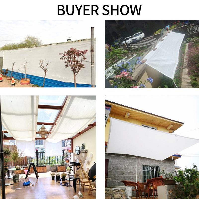 White HDPE Sun Shade Net Outdoor Anti-UV Sunshade Net Shade Mesh Sail Summer Gazebo Balcony Terrace Shading Nets Awning Tents