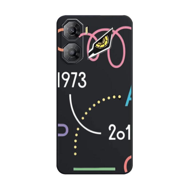 Für Nubia Neo 3 5G Cartoon Muster Stoßfestes Silikon Weiche Hülle Für Nubia Neo 3 Blume Vintage Stil TPU Stoßstange Rückseite