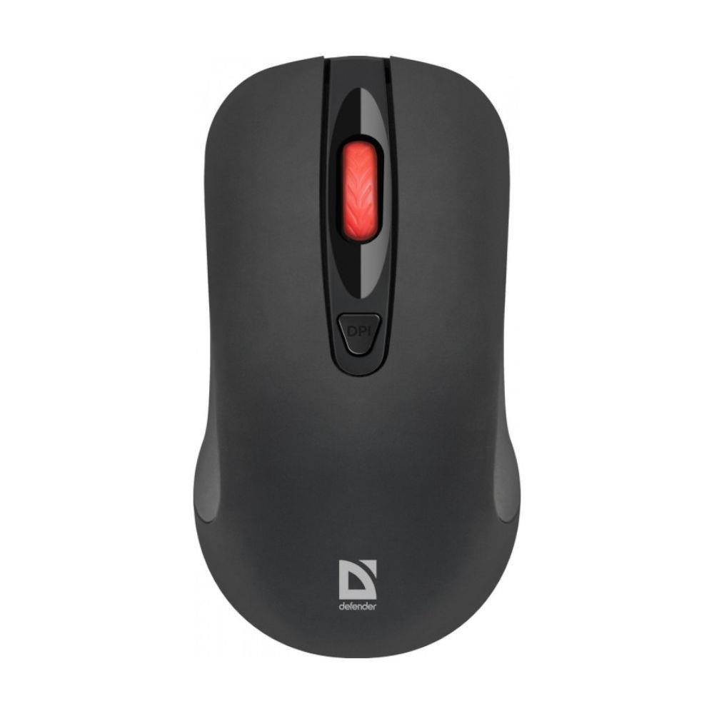 Defender NEXUS MS-195 Wireless Mouse, Optical, Non-click, Silent, 1600dpi, Black