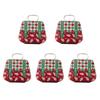 Set of 5 Christmas Festives Iron Gift Boxes with Handle-Type D