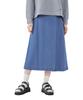 Petit Honfleur Denim Flare Skirt 67cm Women's (524276), Blue,