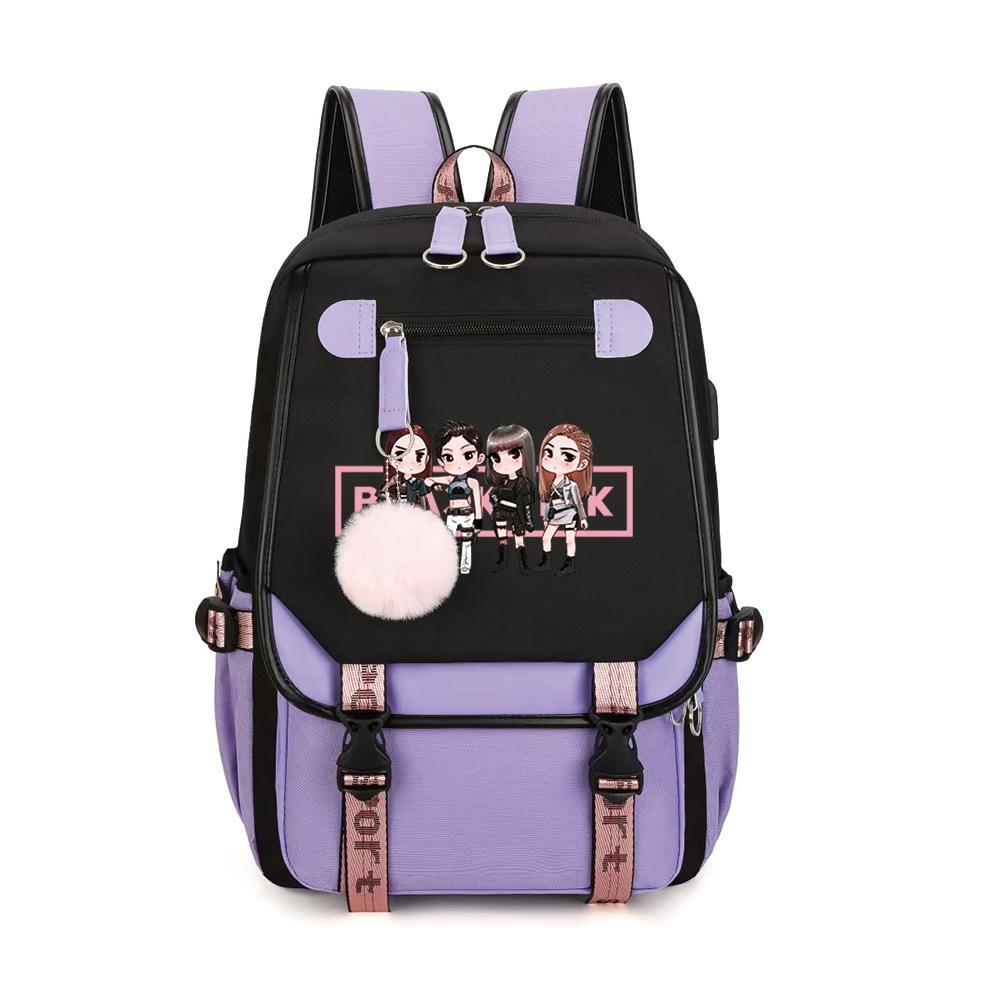 School Season Student Schoolbag Digital Printing Polyester Backpack Cartoon Satchel Pencil Case
