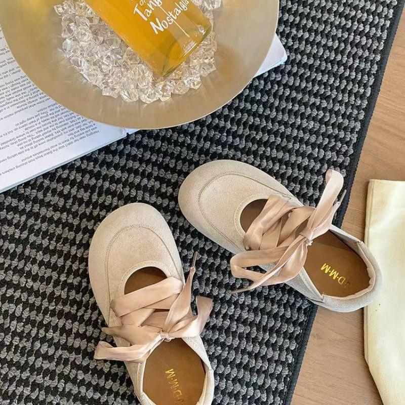 Fashion French Mary Jane 2025 New Retro Style Bow Satin Lace Flat Versatile Women's Singles