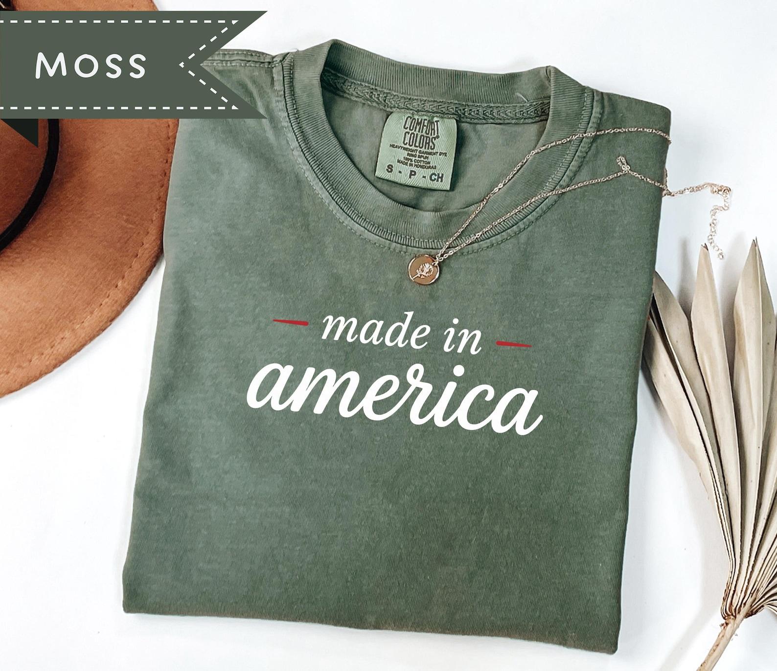 Made in America T-Shirt, Minimalistic USA Shirt, Unisex Patriotic Graphic Tee 4XL