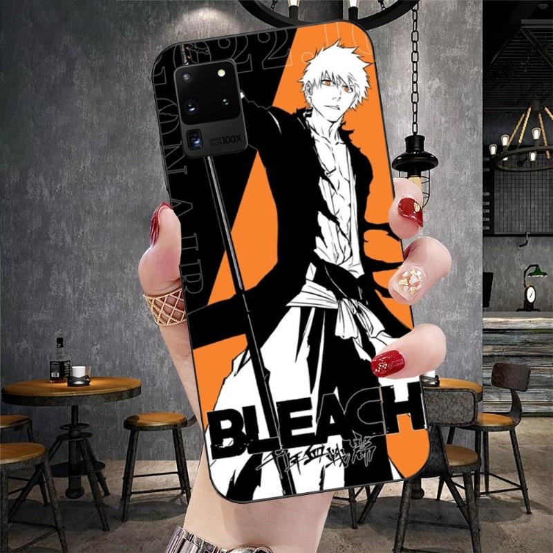 Pouzdro na telefon Bleach Ichigo Kurosaki pro Samsung Galaxy S6 S7 S8 S9 S10 S21 S22 Plus Ultra Měkké Černé Kryt na telefon
