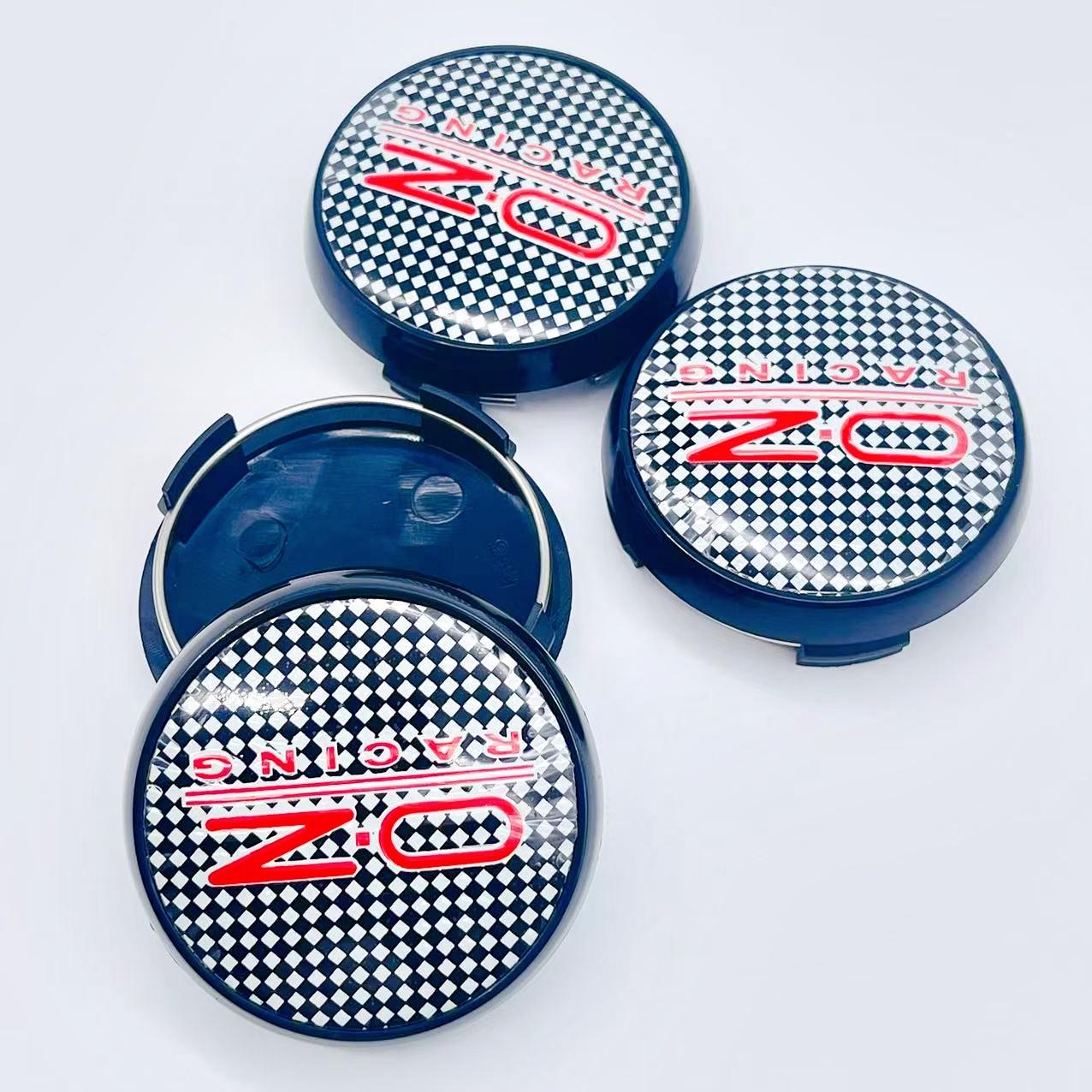 

4pcs 3D 65mm High Quality Car emblem Wheel hub Center Cap For 56mm OZ Badge covers sticker Decals Styling accessories OZ Badge&4pcs K65mm Cap