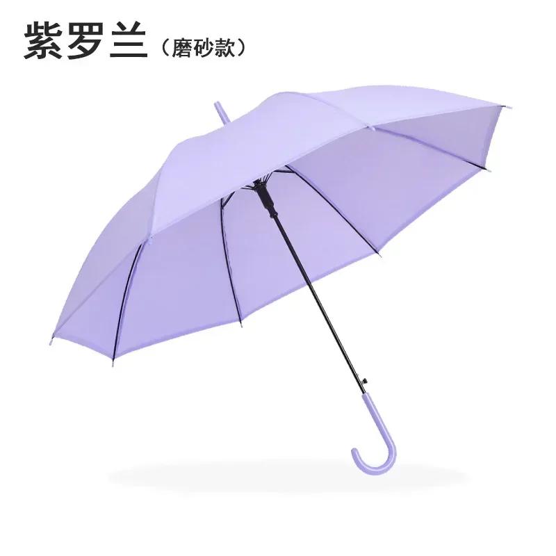 Automatic Transparent Umbrella for StudentsChildren Long Handle Straight Rod Environmentally Friendly Transparent Umbrella