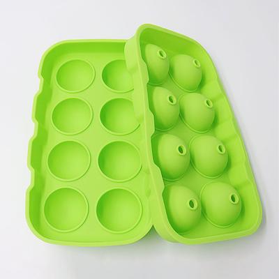 Ice Ball Mold 8 Cells Easy To Release Silicone Spill Resistant Ice Cube Tray for Bar