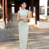 Red sleeveless national style new Chinese Suzhou long cheongsam improved young 1011 new women's high sense summer