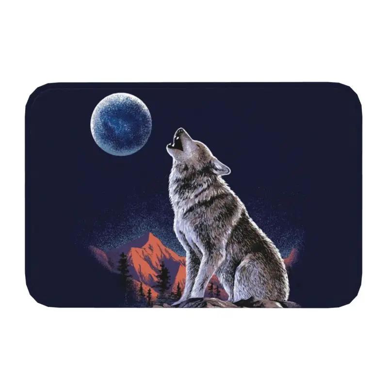 Animal Wolf Front Floor Door Entrance Mat Indoor Kitchen Bathroom Doormat Bedroom Carpet Rug
