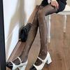 1 Paar Damen Japanischer Stil Süßgras Floral Durchsichtige Strumpfhosen, Frühling-Sommer Dünn Sexy Chic Schwarze Seiden Schlanke Strumpfhosen, Geeignet
