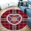 Heart of Midlothian Football Club Round Area Rug,Carpet Rug for Living Room Bedroom Sofa Playroom Decor,Non-slip Floor Mat