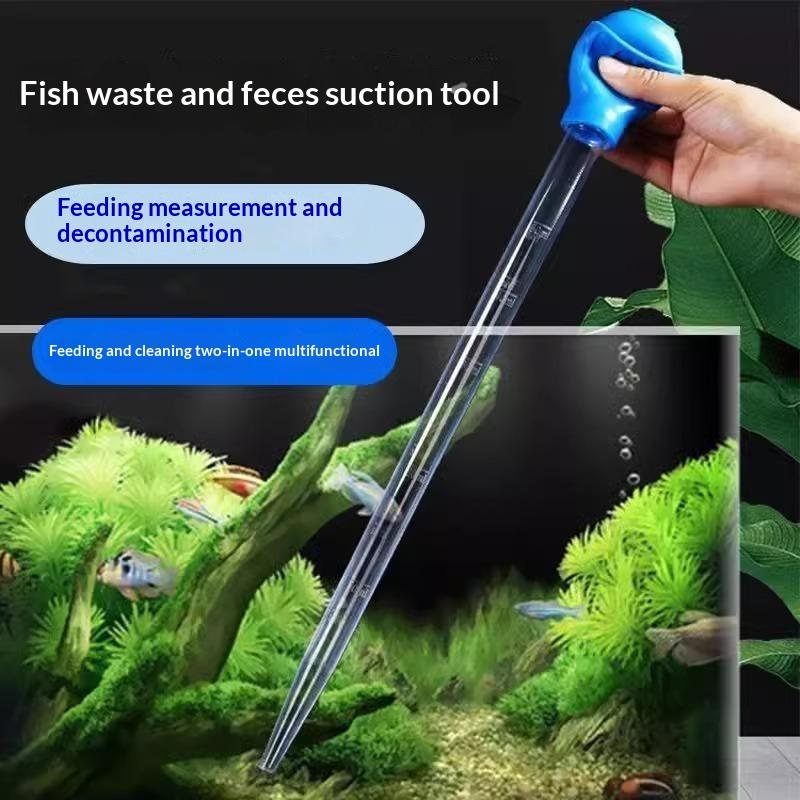 Aquarium Gravel Cleaner Fish Tank Siphon Vacuum Extended Pipette Design Quick Water Change Maintenance