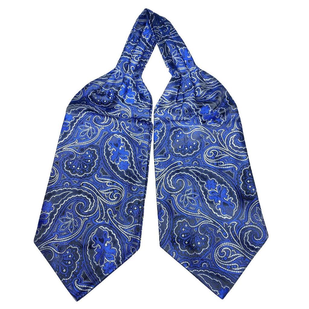 Men Vintage Self Tie Paisley Elegant Ascot Cravat Neck Scarf