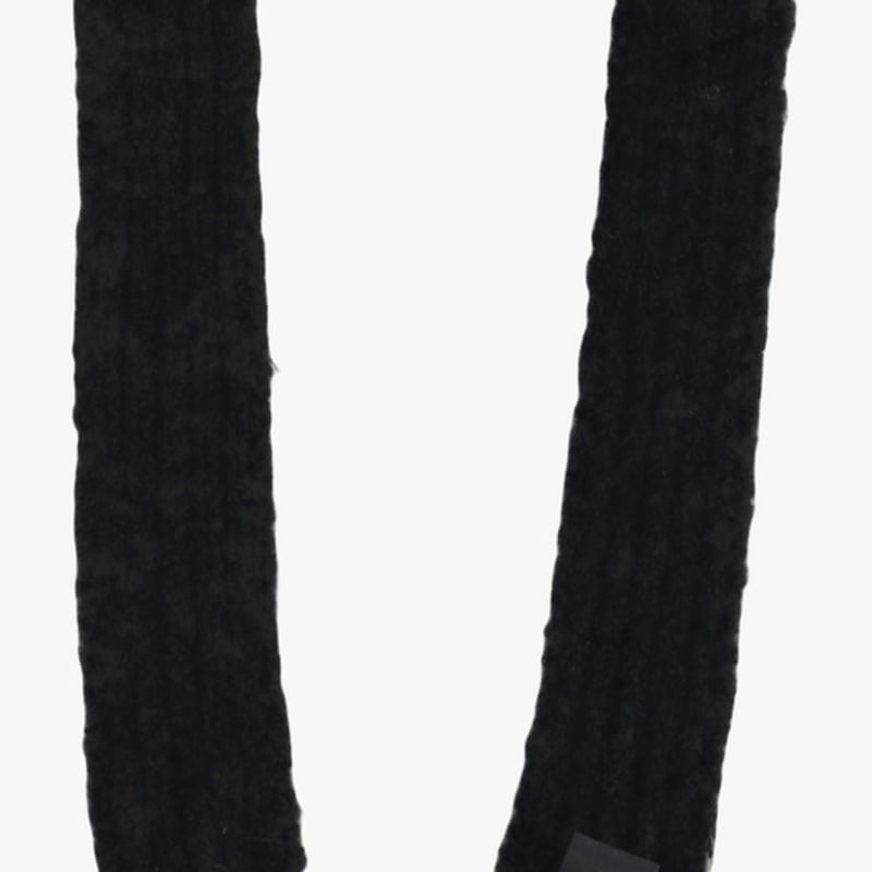 PINK PINEAPPLE FLUFFY KNIT MUFFLER_BLACK