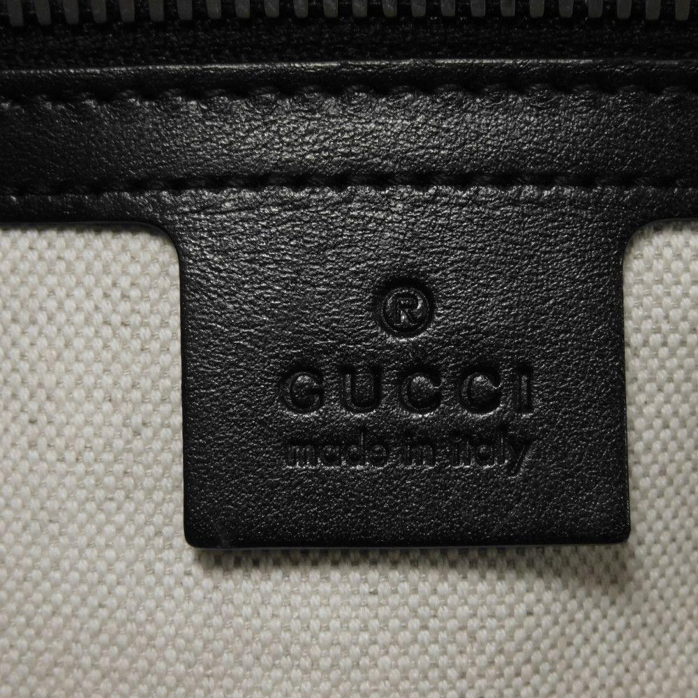 Used 9539 GG Embossed Tote Bag 625774 7924 Punching Shoulder Bag Double G Black Men's from Japan AUTHENTIC