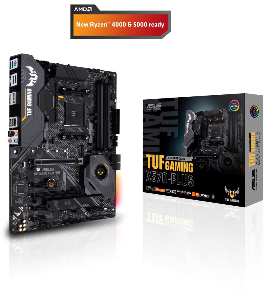 ASUS TUF GAMING X570-PLUS ATX Motherboard with AMD X570 and AM4 Compatible