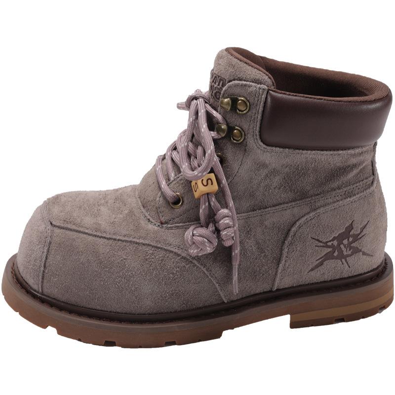 

Korean niche ballet cool boots women s 2025 autumn new round head short boots hollow western pile boots versatile tide 40 серый