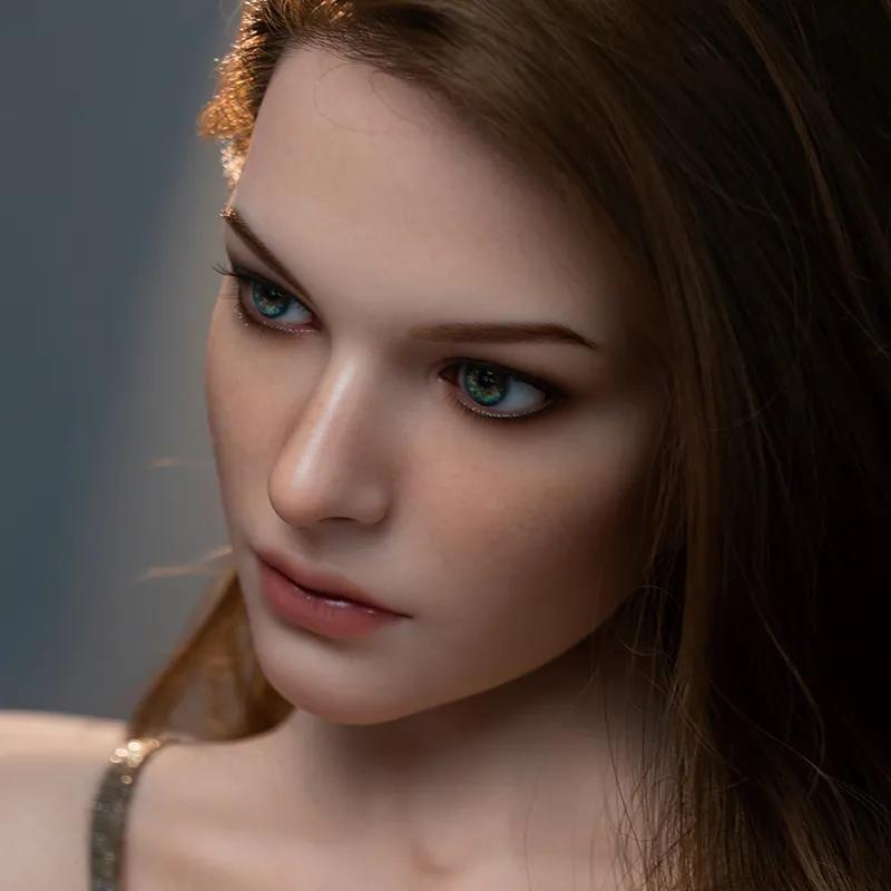 M16 Grensesnitt Passer for 148-172cm Solid Dukke TPE Hode Oralsex Utsøkt Sminke Sexdukketilbehør Menn