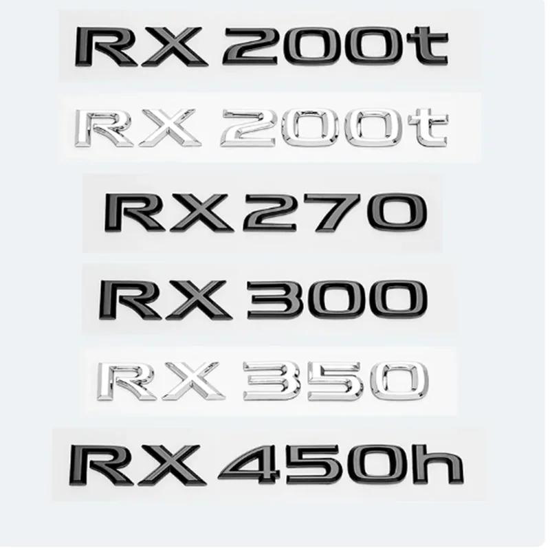 3D ABS Trunk Emblem Badge Sticker for Lexus RX200t RX270 RX300 RX350 RX450h RX450hL Hybrid Rear Logo Chrome/BlackJE2