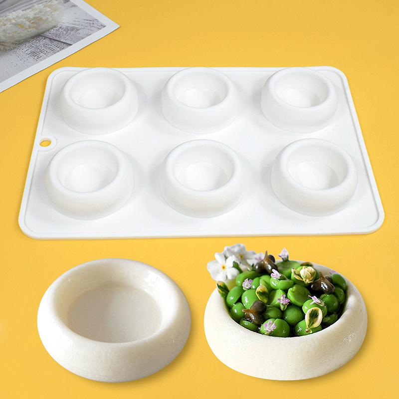 6-Cavity Flower-Shaped Silicone Cake Molds French Mousse Cake Molds Home Baking Tools Kitchen Styling And Baking Supplies