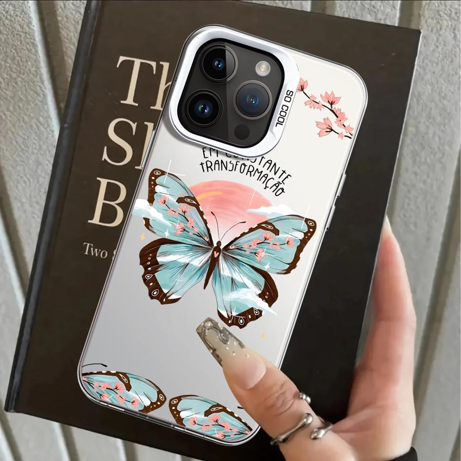 

Creative Butterfly Art Back Phone Cover Case for iPhone 17 Pro Max 13 Pro 16 14 XR 11 15 Plus XS 12 Air iPhone 16 Pro