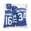 Mitch Marner Auston Matthews Kissenbezug Polyester Leinen Samt Bedruckt Reißverschluss Dekoration Heimkissenbezug