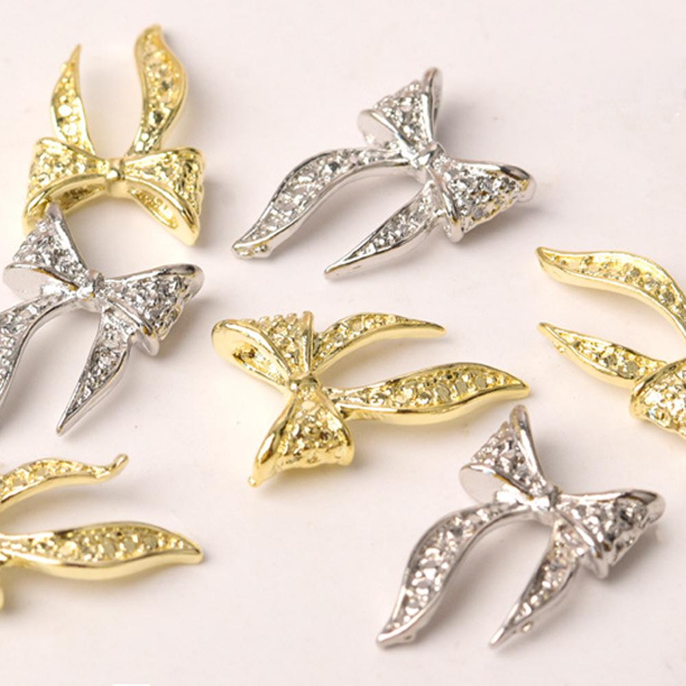 Charm Drills Manicure Rhinestones Nail Art Decoration Bowknot Nail Ornaments Bow Ties Nail Jewelry