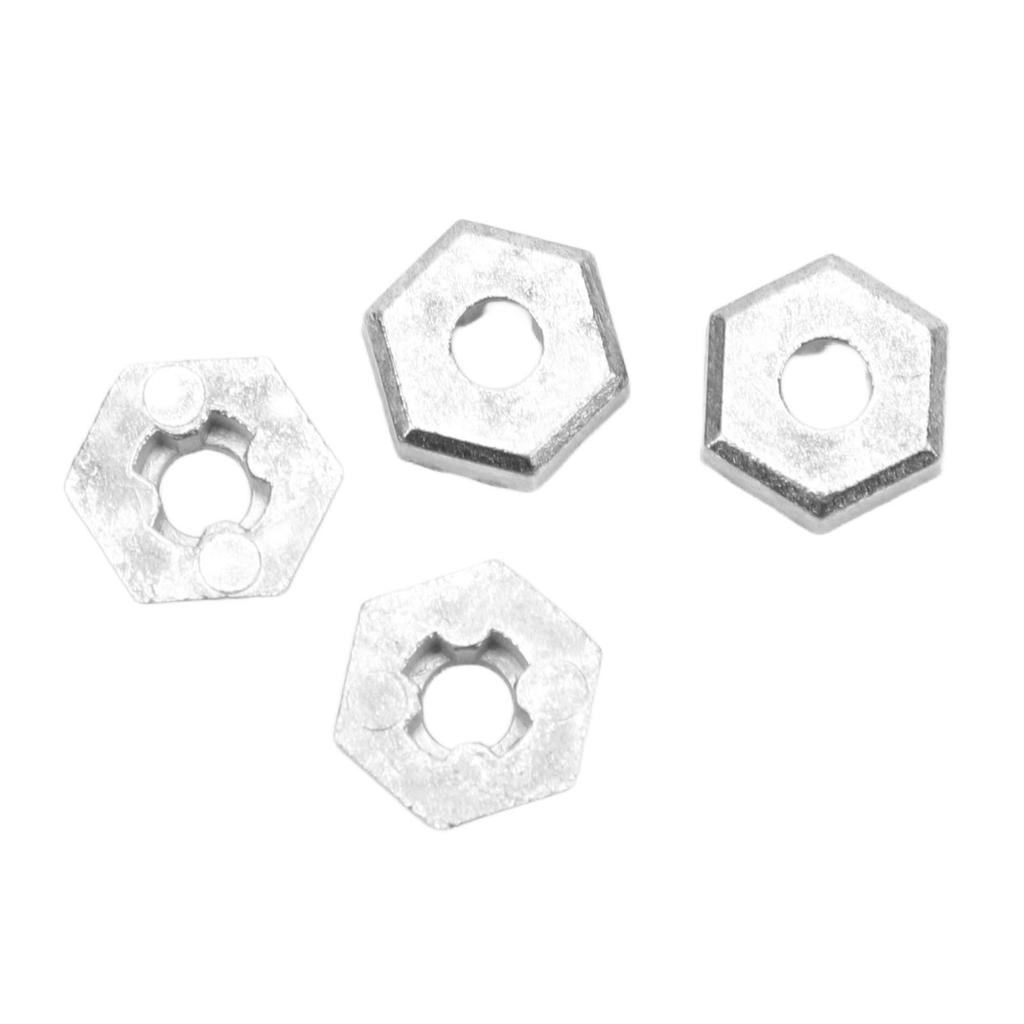 4PCS 116 RC Hex Coupler Zinc Alloy Silver RC Wheel Hex Hub Adapter for SCY 16101 16102 16103 16201
