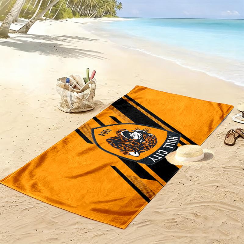 Hull City A.F.C Print Beach Towel, Large Soft Quick Dry Towel for Beach Camping Swimming