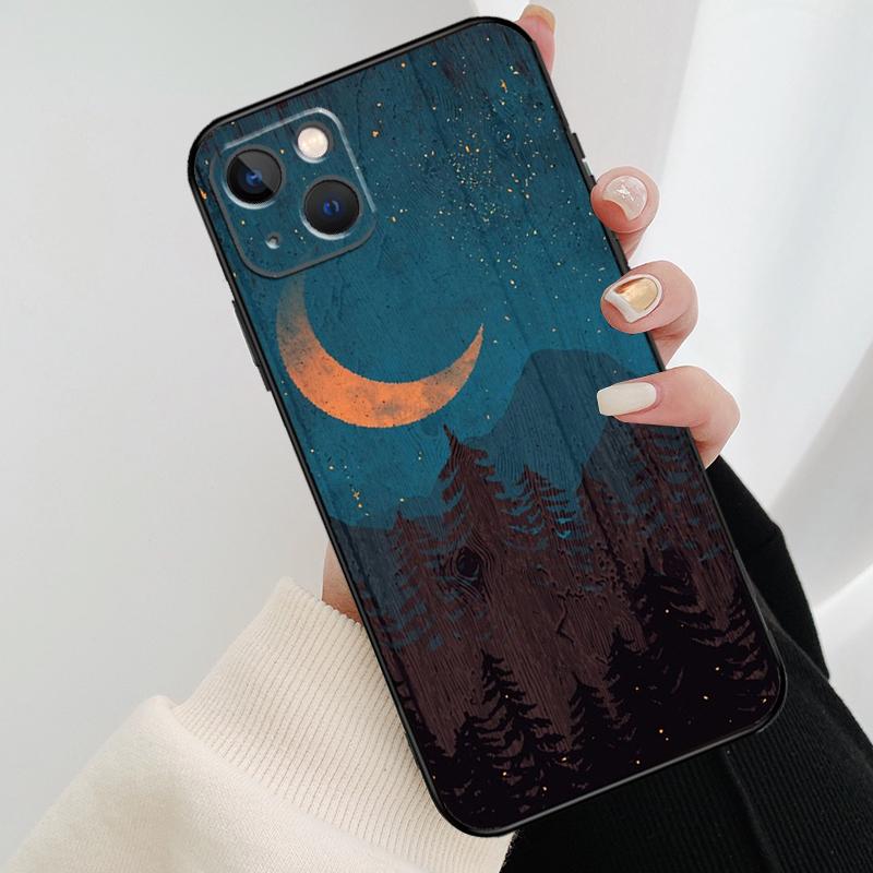 

Star Lake Mountain Phone Case For iPhone 17 Pro Max 15 14 13 11 12 16 Pro Max mini 15 16 Plus 16e 17 Air Cover iPhone 14Pro MAX
