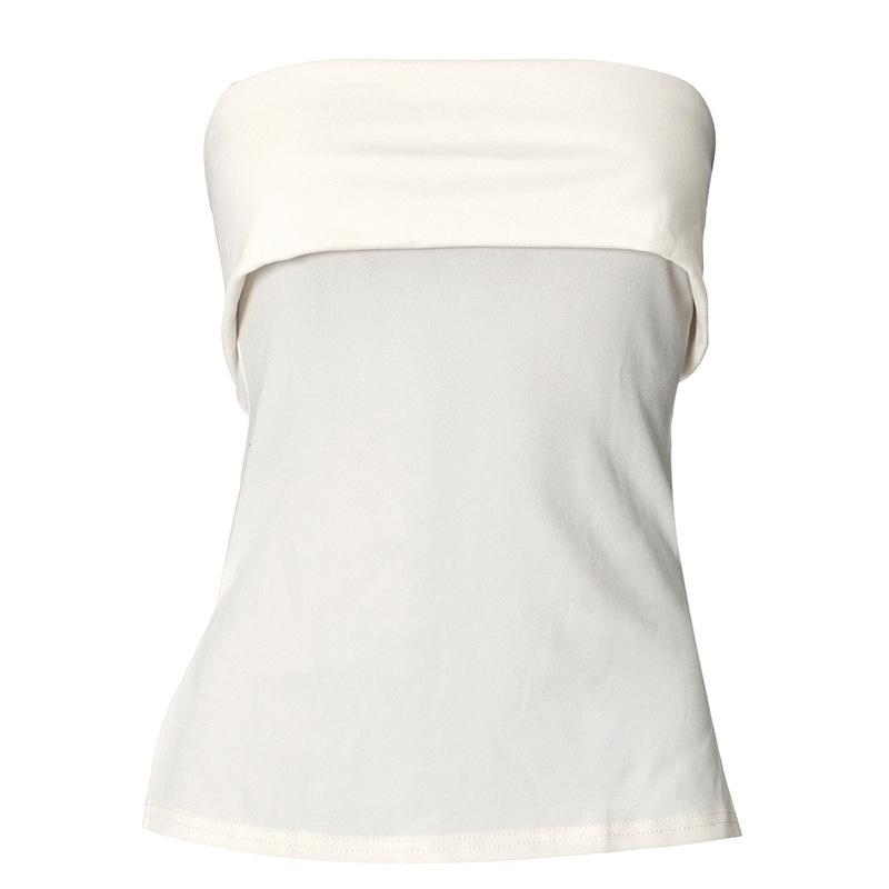 2025 Solid Tube Tops For Women Strapless Bra Turndown Slash Neck Lenceria Femenina Backless Bralette Femme Split Bandeau Top Sexy