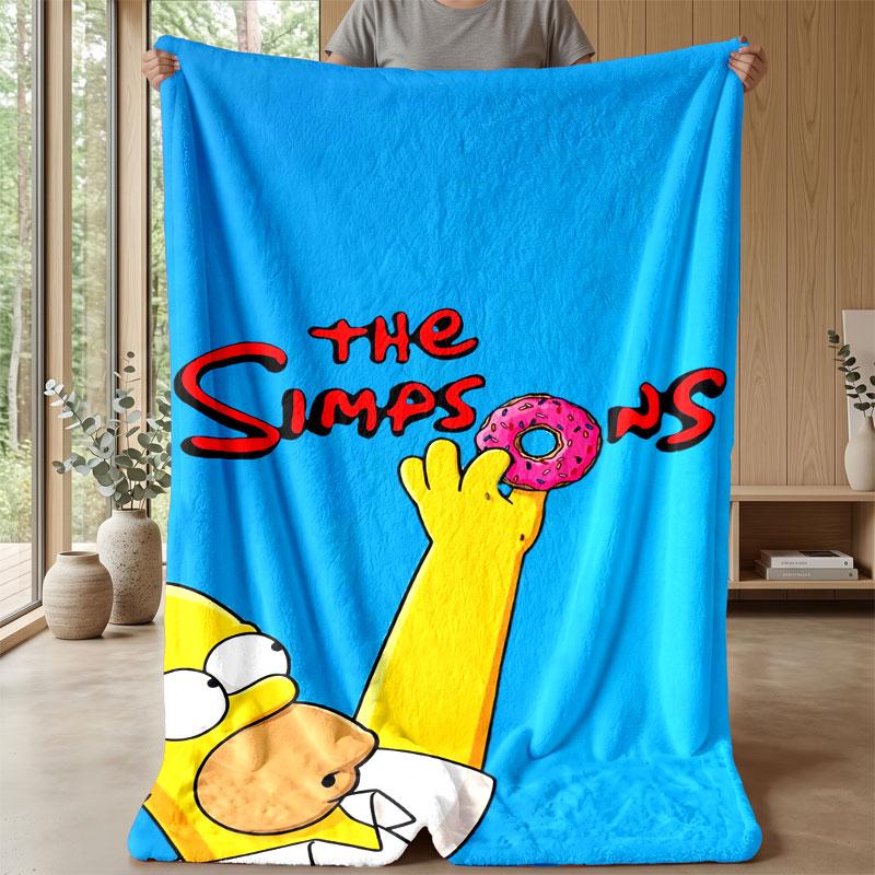 Soft Flannel Blanket Lightweight Cozy Bedroom Living Room CoverThe Simpsons