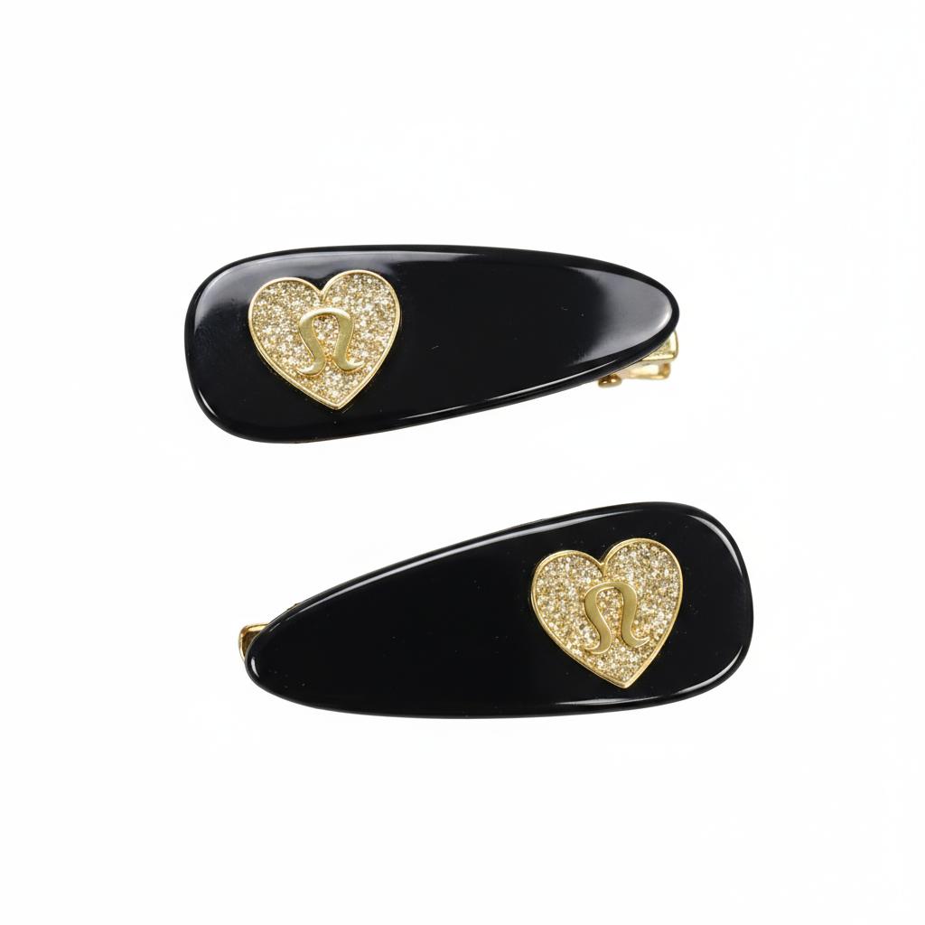 Lululemon Logo Hair Clip Women Hair Accessories Black Ivory Gold LW9FWPS Ox Blood Red Silver OXRC/SLVR