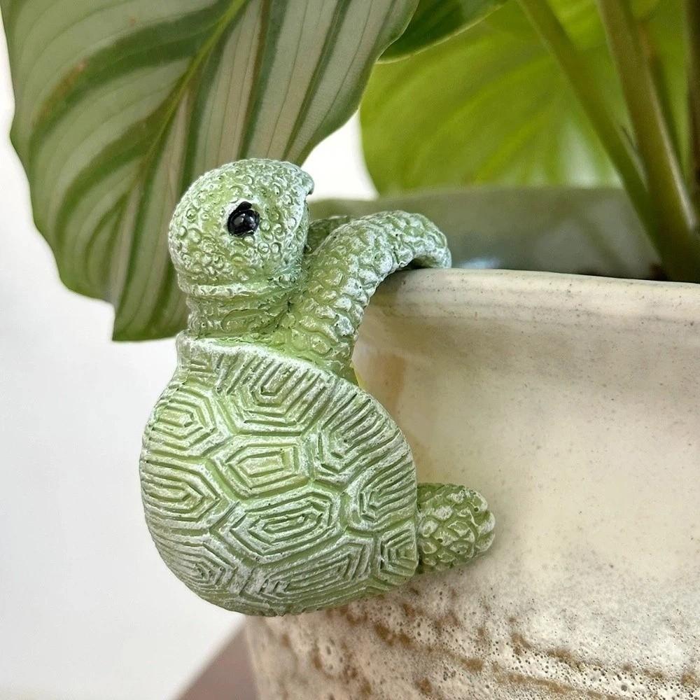 Whimsical Cartoon Turtle Garden Decoration Hanging Decor Garden Figurine Garden зелёный