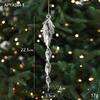 Silver Irregular Electroplated Christmas Tree Ornaments - Glossy Plastic Pendants In Stock