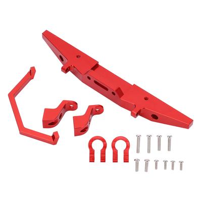 RC Car Front Bumper Metal Aluminium Car Defender with Trailer Buckle for MN D90 1 12 RC Car VehicleRed