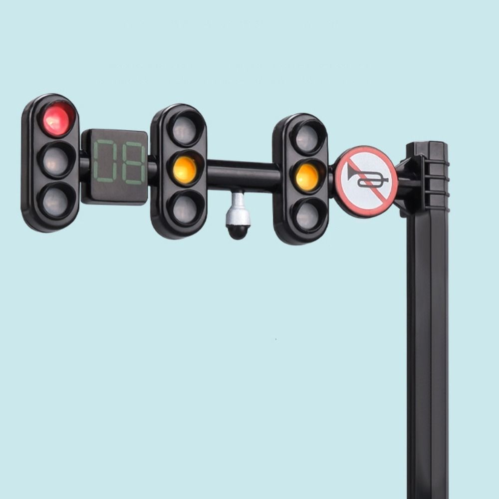 Model Traffic Toy Light Signs Safety Traffic Light Building Blocks Mini Stop Model Toys  Girl Boy