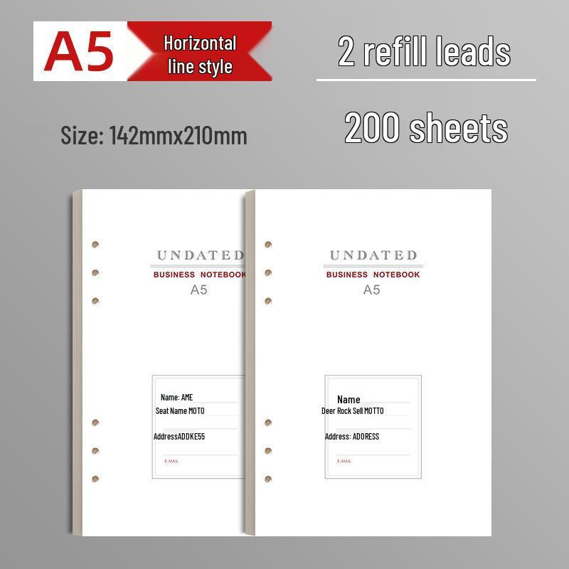 Business Meeting Loose-Leaf Notebook Set - B5 & A5 Sizes, Thick Notepad, Gift Box Included
