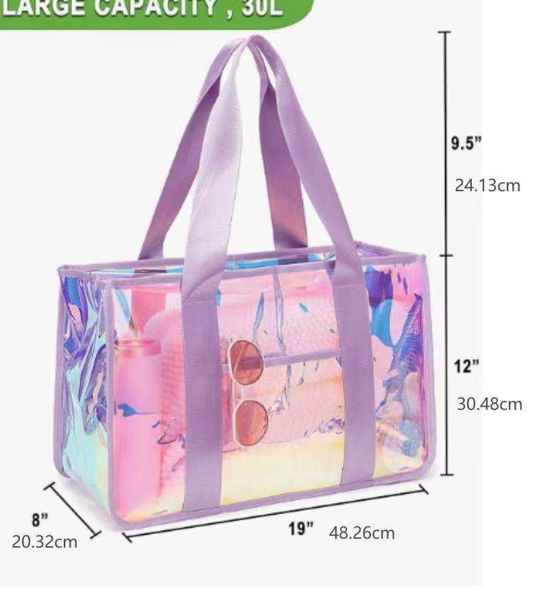 Laser Schultertasche irisierend farbene Handtasche blendende TPU Schultertasche Strandtasche