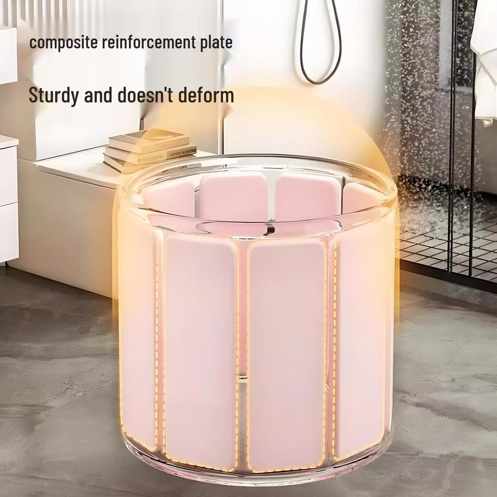 Faltbare tragbare Badewanne für Erwachsene - Groß, isoliert & mehrlagiges gestepptes Design