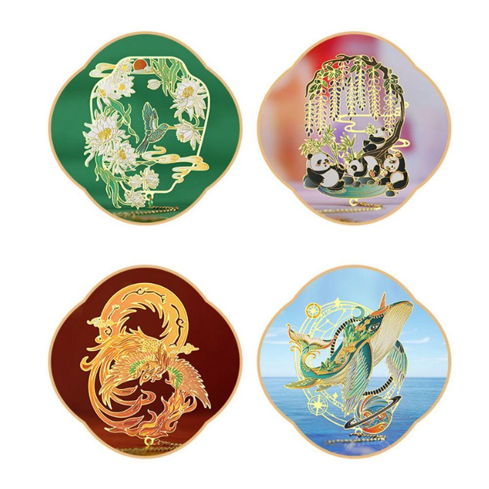 Tassel Pendant Chinese Beasts Bookmark Creative Metal Bookmark Hollow Metal Bookmarks Student Gift