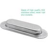 2 maniglie ovali a incasso per porte scorrevoli in acciaio inox spazzolato - 120 x 40 mm - RIpj