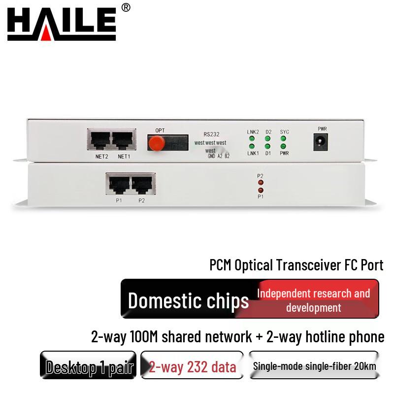 HAILE Multi-Service PCM Fiber Optic Transceiver