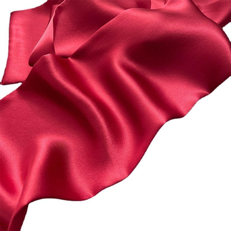 Hangzhou Silk China Red Girl Spring And Autumn Thin Mom Mulberry Silk Long Silk Scarf Red Silk Scarf Gift