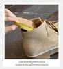 2025 Autumn British Retro Lace-up Leather Ankle Boots, 7CM Thick Sole for Height Boost, Stylish Martin Boots for Women