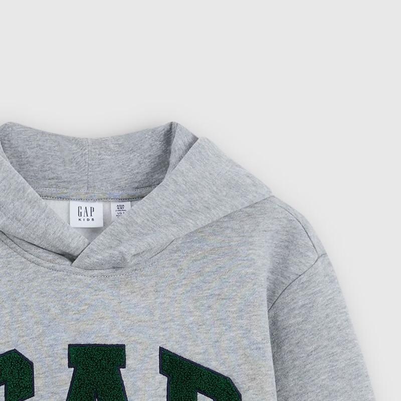 Gap Boys' Logo Towel Embroidery Fleece Hooded Sweatshirt